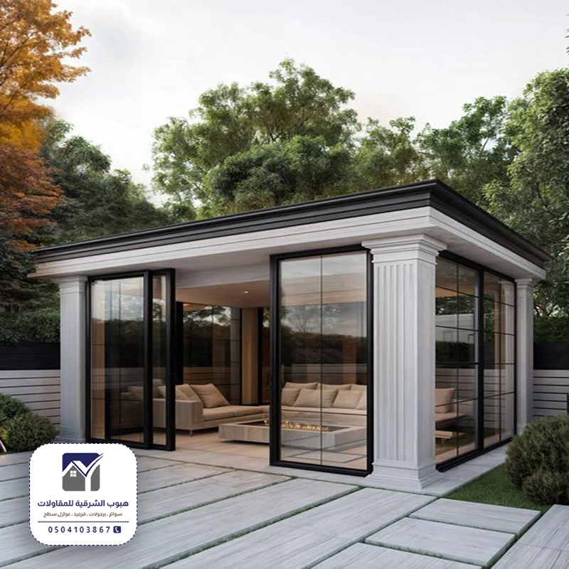 مجلس زجاجي في الحوش أم العراد